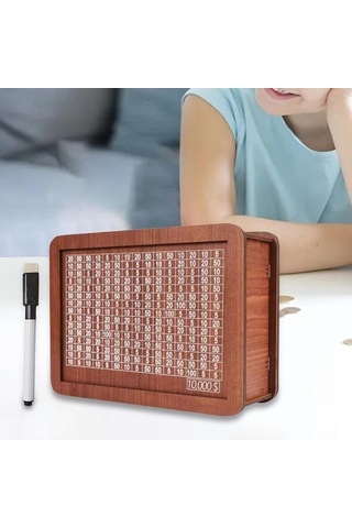 Ahşap Para Kutusu, Para Hedefi Ve Sayılar İle Sayıcı, Taşınabilir Depolama Kutusu, Yetişkinler Ve Çocuklar İçin Para Tasarruf Kutusu, 10000 Dolar