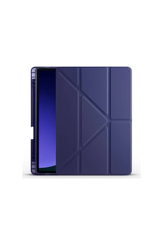 Samsung Galaxy Uyumlu Tab S9 Fe X510 X516 Kılıf Kalem Bölmeli Trifolding Case