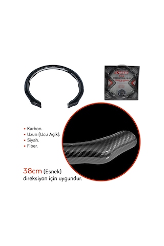 Carub Fiber Direksiyon Kılıfı Karbon Uzun Siyah Br1850120 Siyah