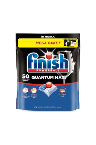 Finish Quantum Max Bulaşık Makinesi Deterjanı Kapsül Tablet 50 Adet