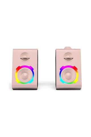 Soaiy SH20 Taşınabilir Kablosuz Bluetooth Gaming Hoparlör RGB Oyuncu Hoparlörü Şeffaf Tasarım - ZORE-219596