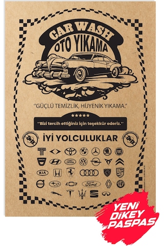 Kraft 120 G 35x50 CM Kalın Oto Dikey Paspas Kağıdı 100 Adet