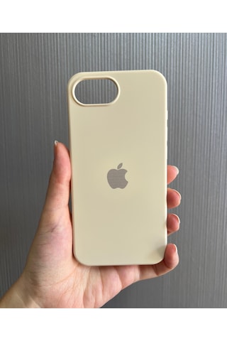 Apple Uyumlu iPhone 16e Logolu İçi Kadife Silikon Lansman Kılıf