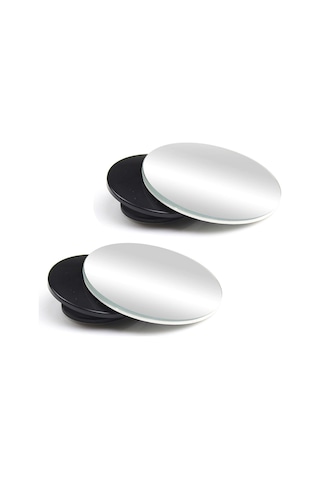 Qingmipy Araba İçi Geniş Görüş Açısı Kör Nokta Ayna, Cam Kenarsız 360 Derece Döner, Geri Vites Ve Sürücü Güvenliği İçin 2 Adet Küçük Yuvarlak Ayna