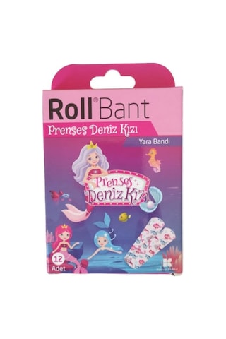 Rollbant Prenses Deniz Kızı Yara Bandı 12li