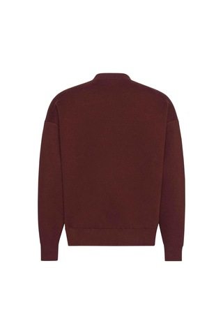 Calvin Klein Ls Cttn Cashmere 3d Logo Crwnk Bordo Erkek Sweatshirt-11113 Bordo