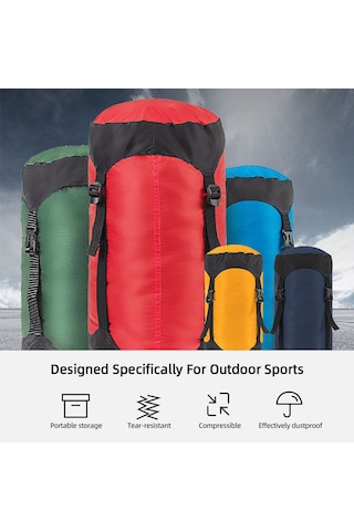 Geeksen Dış Mekan Kamp Slangı Depolama Çantası 40d Dayanıklı Malzeme, Yolculuk Giysi Organizer, 25l Turuncu Kompresyon Çantası Turuncu