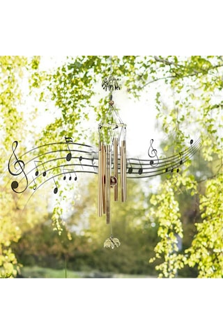 Yaozixa Alüminyum-bakır Çelik Boru Rüzgar Çanı, 55cm, Anti-rust, Sevimli Ses, Ev Bahçe Dekorasyonu, Şans Ve Sağlık Simgesi, Doğum Günü Hediyesi