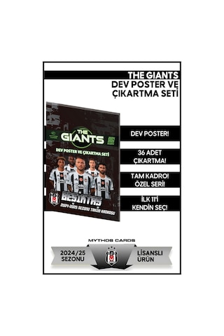 Mythos Cards Beşiktaş The Giants 2024/25 Sezonu Dev Poster ve Çıkartma Seti