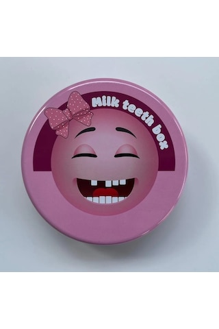 Hdg Kız Çocuk Süt Dişi Saklama Kutusu Diş Albümü Pembe - Metal Kutuda - Diş Saklama Kutusu Çok Renkli