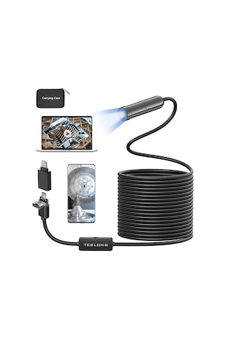Teslong 3. Nesil 5mp Gözlem Kameralı Usb Boroskop - 5m Kablo - 12.5mm