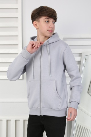 Erkek Çocuk Sweatshirt İçi Polarlı Gri