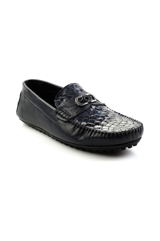 Bambi Lacivert Leather Erkek Loafer Ayakkabı E01757714803 Lacivert