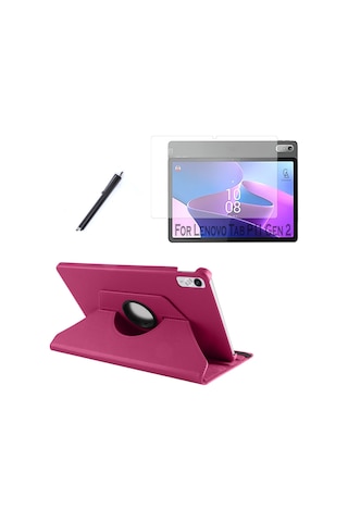 Lenovo Tab P11 2.nesil 11.5 İnç Tb-350fu Dönebilen Standlı Tablet Kılıfı + Ekran Koruyucu + Kalem Kapaklı Kılıf