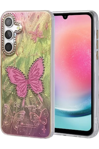 Newface Samsung Uyumlu Galaxy A24 4g Kılıf Blade Aynalı Desenli Kapak - Desen 5 Resimdeki