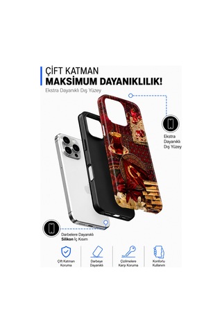 Apple iPhone Uyumlu, 16 Pro Anadolu Ruhu Çift Katmanlı Essential Tough Telefon Kılıfı