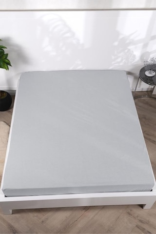Aç-tak Lastikli Tek Kişilik Çarşaf 160x200+30 Cm Polycotton Matriss Serisi Açık Gri