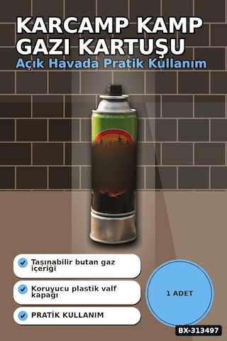 Valfli Standart 220 G Kamp Ocağı Kartuşu - 1 Adet Taşınabilir Doğa Gazı Bx-313497 Çok Renkli