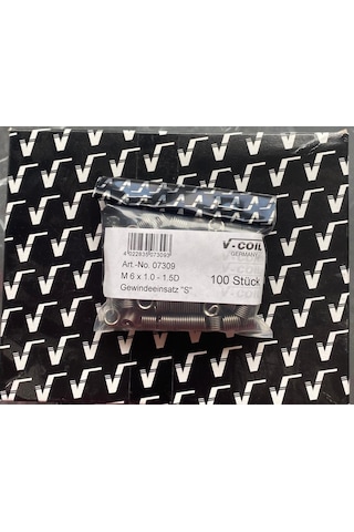 M6X1.0-1.5D Helicoil V-Coil Germany 100 Adet