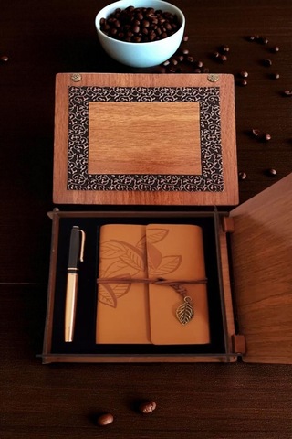 Deri Defter Ve Kalem Set