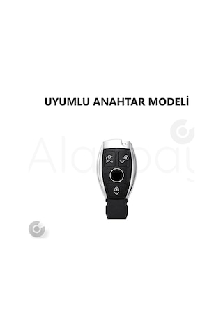 Mercedes A B C E S G Serisi Gl Gla Glc Cla Cls Amg W212 W205 W204 Gümüş Tpu Anahtar Kılıfı Siyah