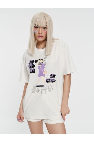 LOFT Loose Fit Kadın Tshirt K.kol Lf2035001 Q1.v1 Beyaz