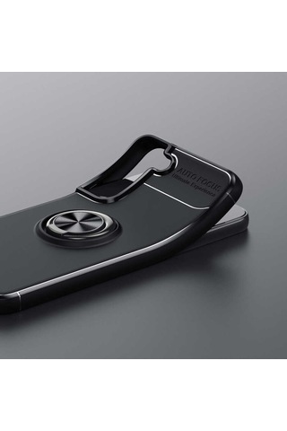 Samsung Uyumlu Galaxy S22 Plus Kılıf Yüzüklü Magnetli Ravel Case Kapak