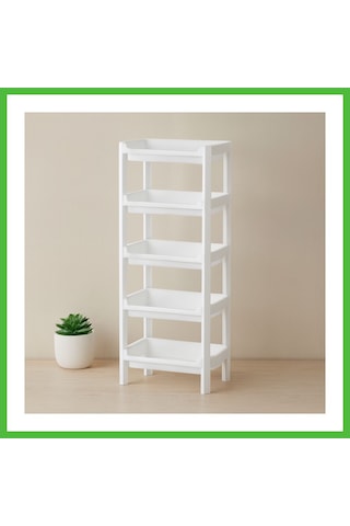 Vaveni 5 Katlı Geniş Sepet Raf Organizer 355x220x870 Mm Arz Çok Renkli