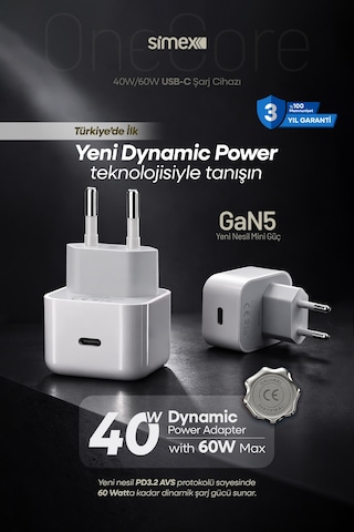 Apple iPhone Uyumlu 17 Pro Max 60w Pd Type-c Hızlı Şarj Adaptörü Dynamic Power 40w Apple iPad Air Şarj Başlığı Aleti