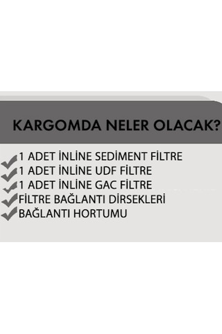 Kapalı Kasa Su Arıtma Cihazı Filtresi Inline 3Lü Filtre Set