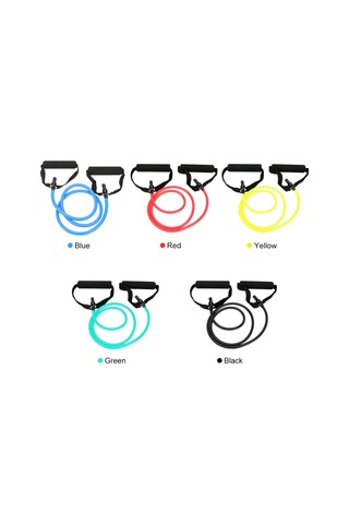 Yaleker 3'lü Lateks Egzersiz Direnc Bandı Seti - 1.4m Pull Tube, Kapı Bağlayıcı Ve Saklama Çantası Kırmızı