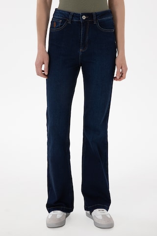 U.S. Polo Assn. Kadın Koyu Mavi Slim Flare Fit Jean Pantolon 50308349-DN0023