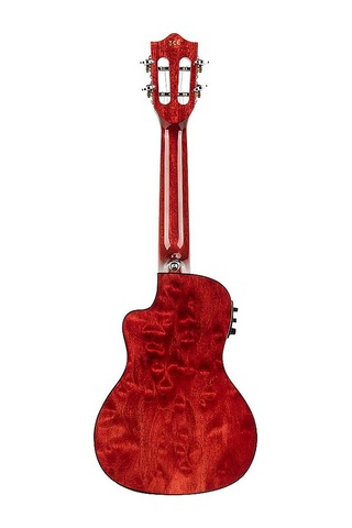 Lanikai Qm-rdcec Quilted Maple Elektro Ukulele - Kırmızı Üst Seg