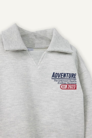 Defacto Slogan Baskılı Sweatshirt Kumaşı 2'li Takım Erkek Bebek G6294A526SP