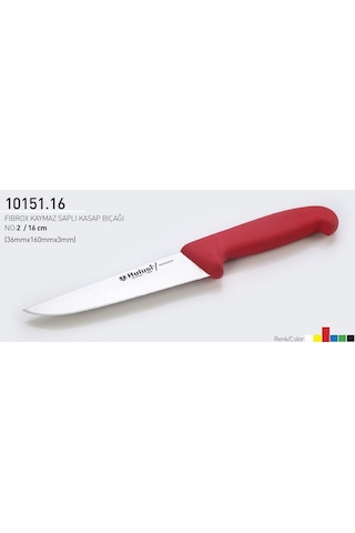 Fibrox Kaymaz Saplı Kasap Bıçağı 16 Cm No.2 Hulusi - Drita Bıçak X 160mm X 3mm 10151.16 Turuncu Renk