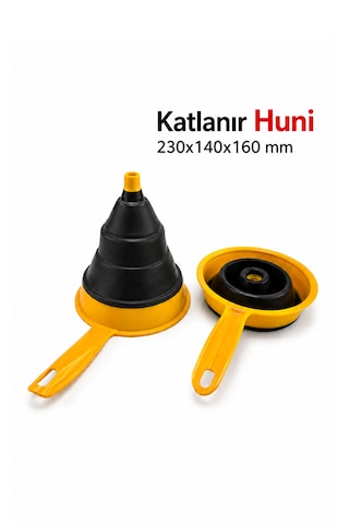 Katlanabilir Huni Silikon Motosiklet, Araba, Karavan, Jenaratör Yağ Benzin Hunisi 1 Adet