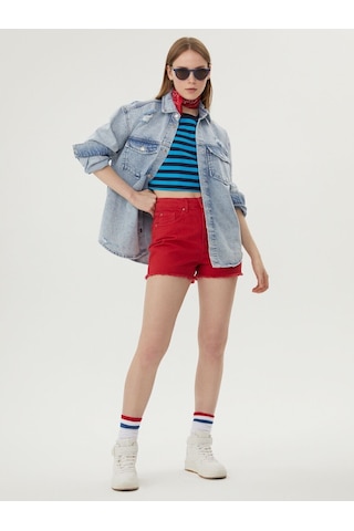 LOFT Regular Fit Kadın Şort Lf2029579 Q1.v1 Denim