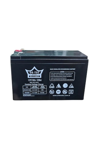 Alarm-yangın Ve Güvenlik Sistemi Aküsü Ortec 12v 7ah Siyah Akü