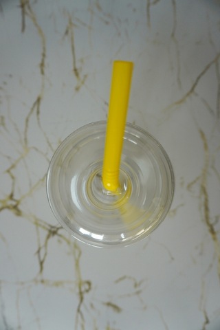 Plastik Milkshake Bardağı Kapak Pipet 12 Oz 350 Cc - 100 Adet