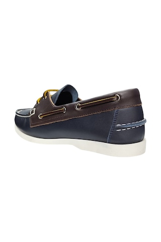 King Paolo King Shoes Lacivert Kahve Tımbırlant Erkek Ayakkabı