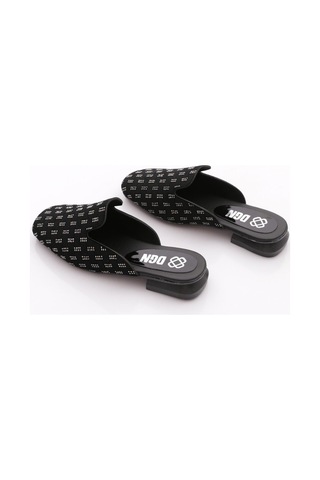 Dgn T0011 Kadin Terlik Siyah Platin