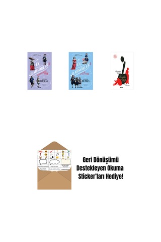 Üç Silahşörler 5 - Demir Maskeli Adam Ciltli + Üç Silahşörler 4 - Louise De La Valliere + Siyah Lale + Okuma Sticker'ları