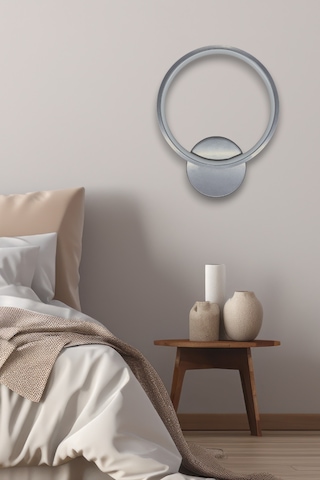 Aura Aplik Gri Renk Modern Tasarım - Hol - Banyo - Mutfak - Salon - Yatak Odası Gün Işığı Led Aplik Gri