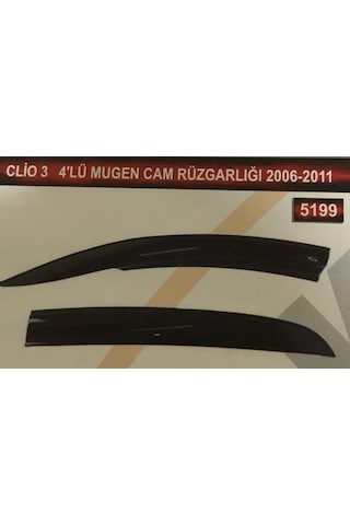 Renault Clio 3 4'Lü Mugen Cam Rüzgarlık Seti