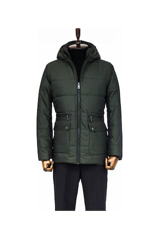 Wessi Slim Fit Kapüşonlu Yeşil Erkek Şişme Mont Yeşil