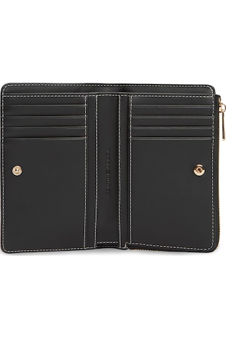 Tommy Hilfiger Th Icon Bıfold Wallet Monoplay Kadın Siyah Cüzdan - Aw0aw18594