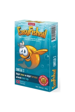 Easyvit Easyfishoil Omega 3 30 Tablet Limon Ve Portakal