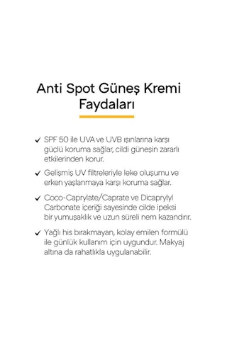 2 Li Güneş Kremi Spf 50 Leke Karşıtı Vegan Glutensiz 50ml X 2