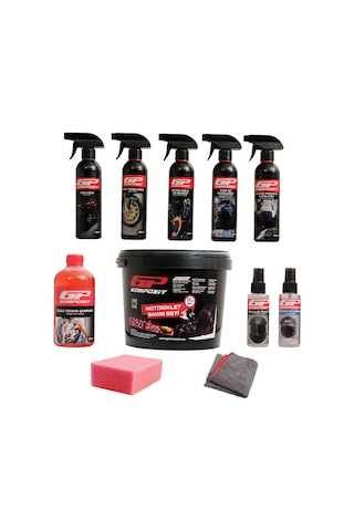 GP Kompozit 11 Parça Motosiklet Bakım ve Temizlik Seti