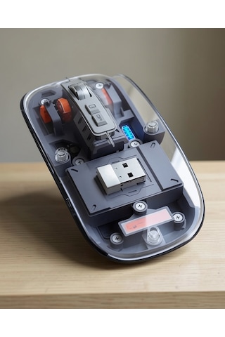 Kablosuz Mouse Şarjlı Bluetooth Wireless Çift Modlu Sessiz Diğer